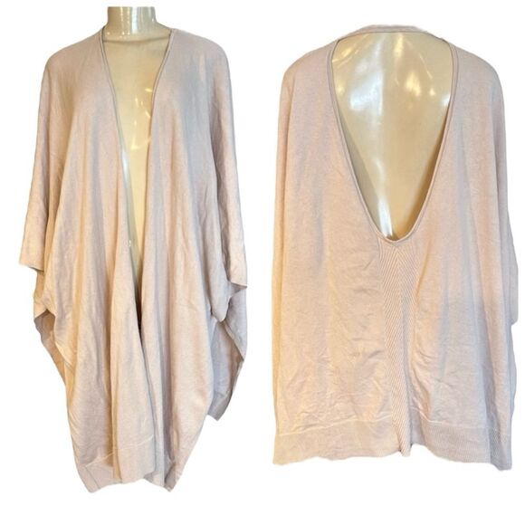 LULULEMON FREE TO COAST WRAP SILK BLEND DRAPED OPEN FRONT CARDIGAN SHAWL WRAP OS - Picture 1 of 10